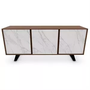 Secret Sideboard Ceramic Marble Doors Walnut
